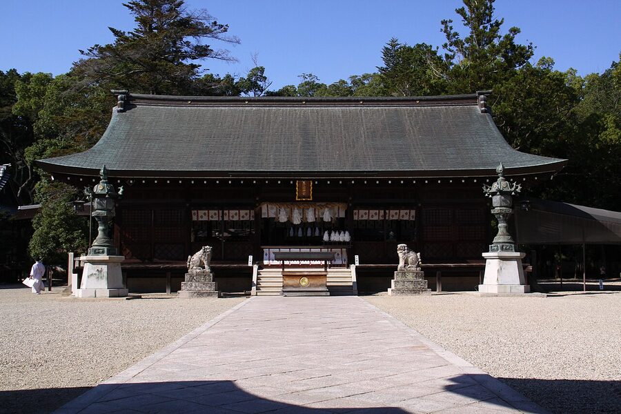 Izanagi-jingu shrine main hall on Awaji Island