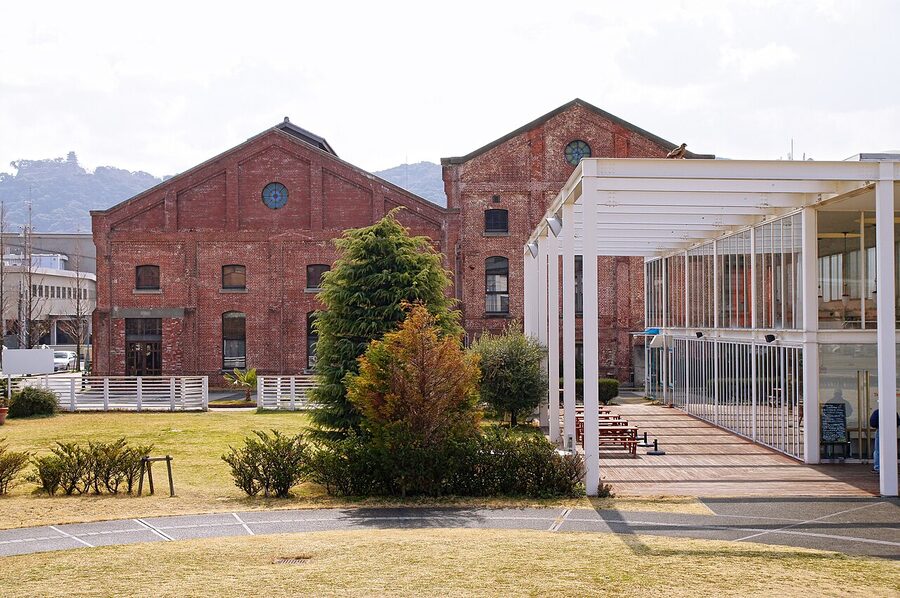 Sumoto Civic Square red-brick former cotton mill on Awaji Island