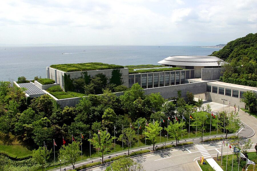 Awaji Yumebutai International Conference Center designed by Tadao Ando
