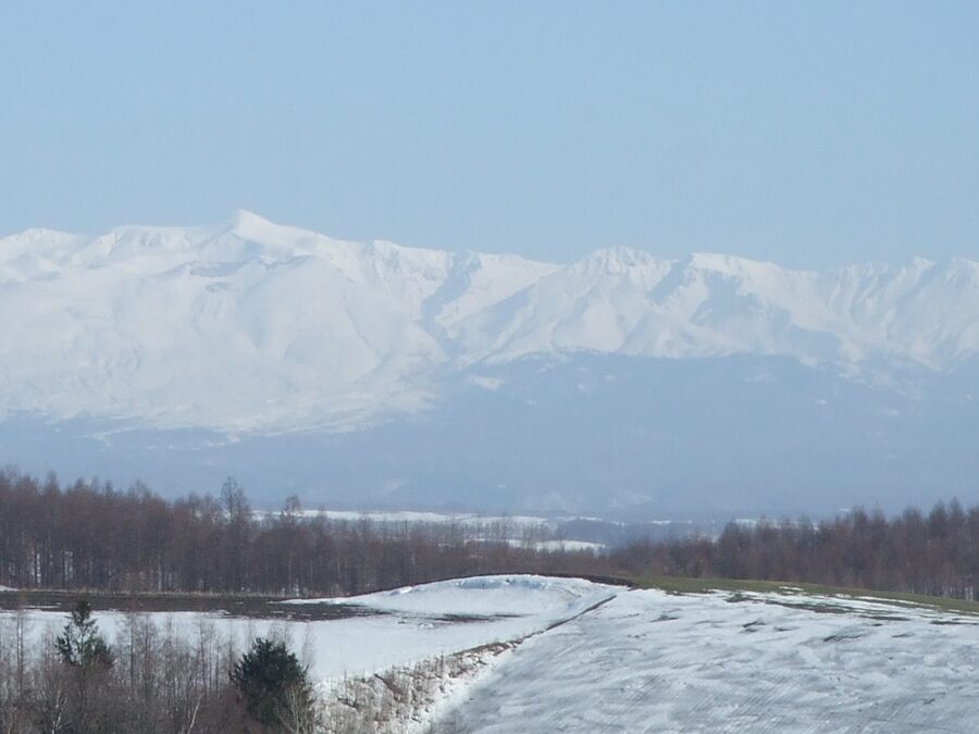 Tokachi range with Kamifurano peaks