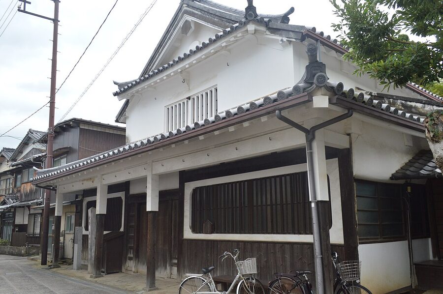 Wakaebisuya former tea house in Mitarai port preservation district, now open as a museum