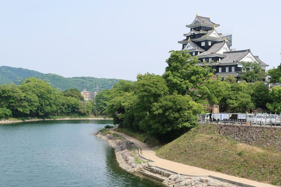 Okayama Castle by the Asahi River