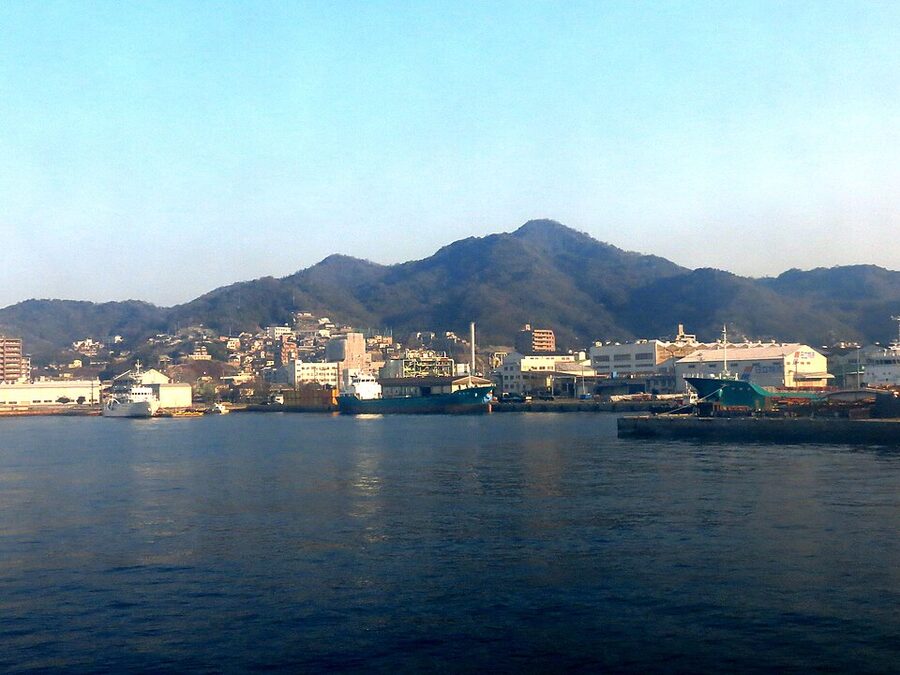 Kure Port at the western end of the Sazanami Kaido