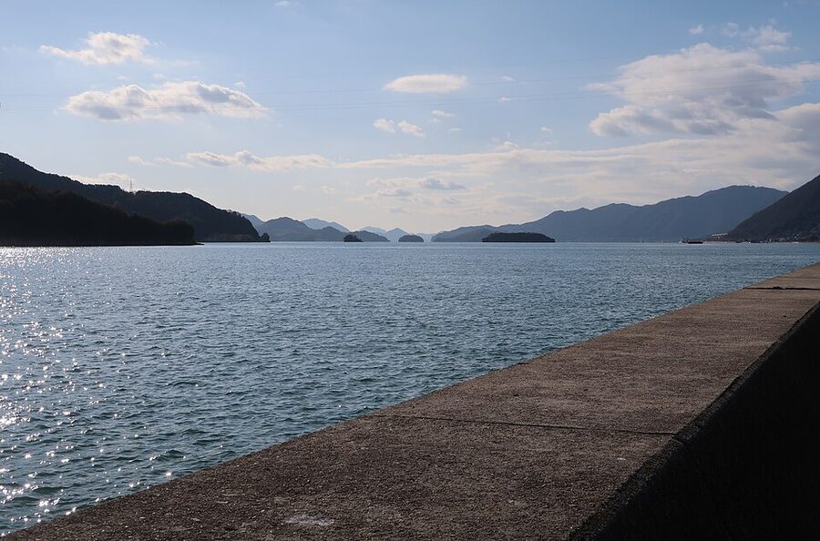 Onomichi waterfront and the Onomichi Channel from Senkoji Hill
