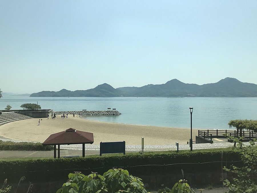 Sagishima Island visible from the Sunami Seaside Park stretch