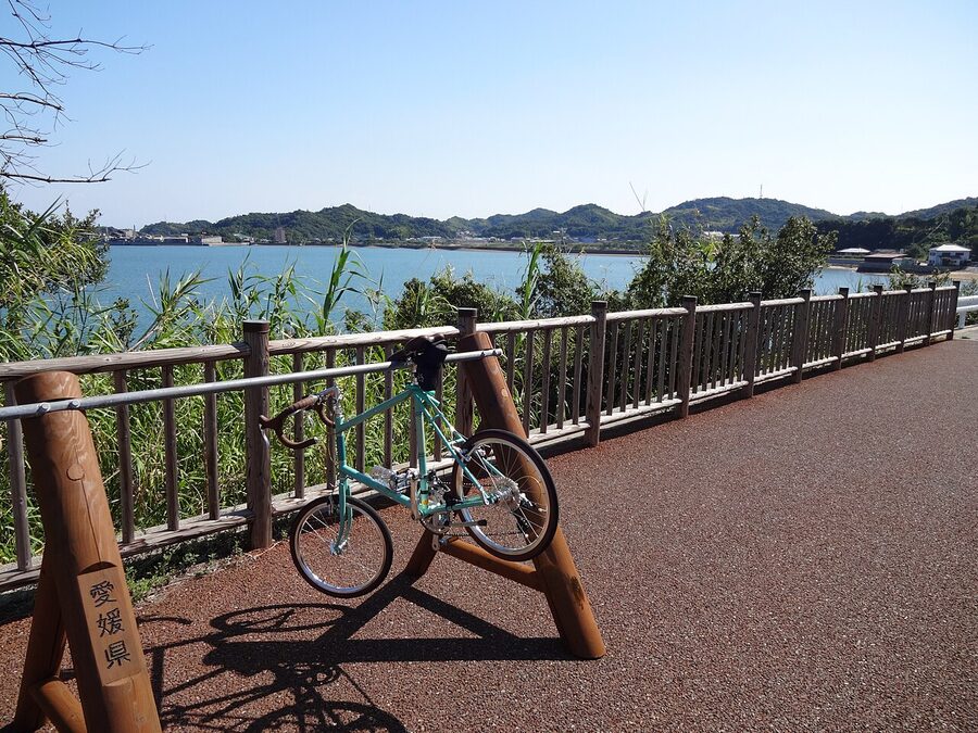 Cycling road through Hakatajima island