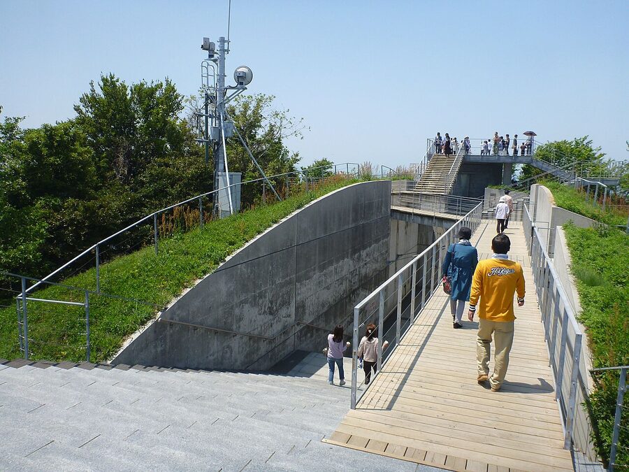 View of the Kurushima-Kaikyo Bridge from Mt Kiro