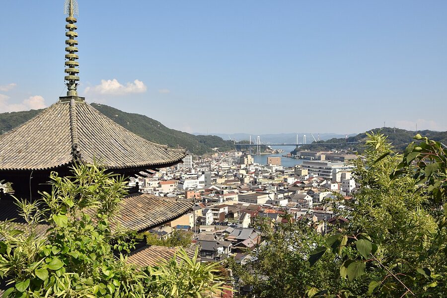 Old streets of Onomichi old town near the Shimanami Kaido start