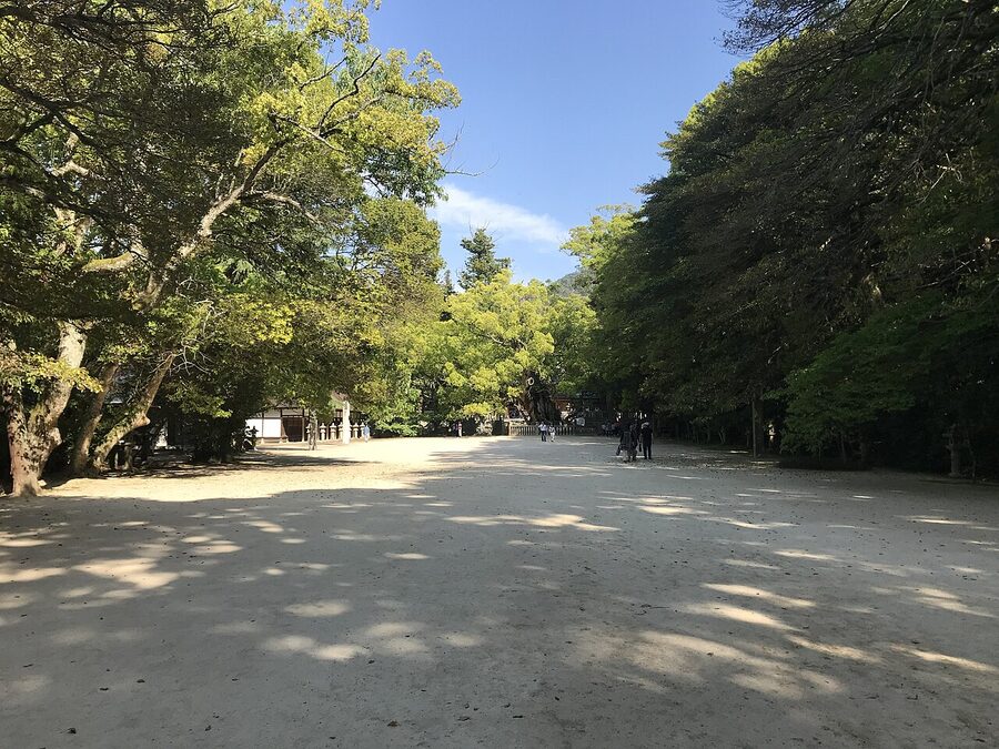 Inner courtyard of Oyamazumi Shrine on Omishima