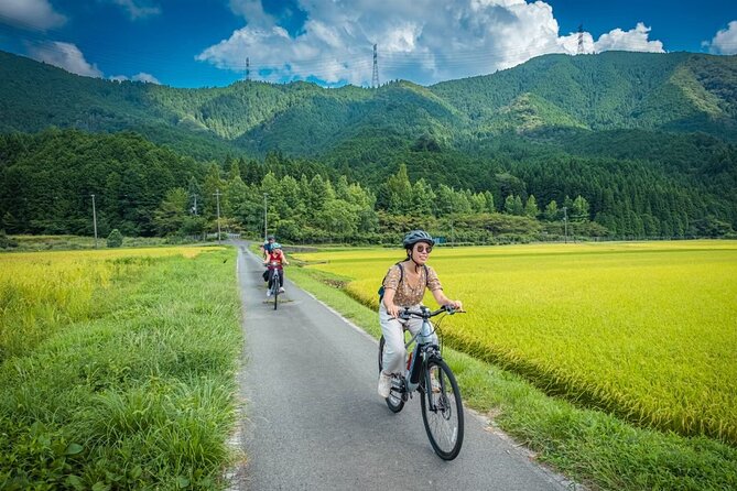 E-Bike tour through old rural Japanese silver mining town - Farms, rivers, and woods along the route