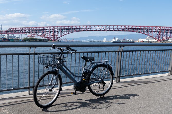 Half day Osaka Bay Area Cycling with E-Assist Bicycle Tour - A one-minute ferry at Funamachi